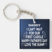 Gepersonaliseerde babySonogram Verwacht papa Sleutelhanger (Voorkant)