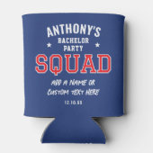 Gepersonaliseerde Bachelor Party Squad Rode Marine Blikjeskoeler (Achterkant)