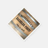 Gepersonaliseerde Bachelor Party Whiskey Barrel Na Servet (Hoek)