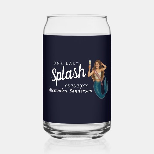 gepersonaliseerde bachelorette blikvorm glas (Voorkant)