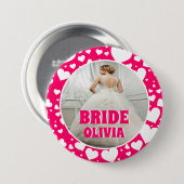 Gepersonaliseerde Bachelorette Bruid Foto Ronde Button 7,6 Cm (Voorkant /achterkant)