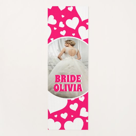 Gepersonaliseerde Bachelorette Bruid Foto Yogamat (Voorkant)