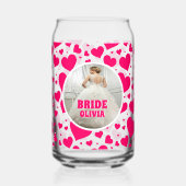 Gepersonaliseerde Bachelorette Bruid Fotonaam Blikvorm Glas (Voorkant)