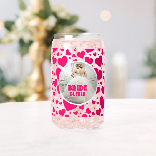 Gepersonaliseerde Bachelorette Bruid Fotonaam Blikvorm Glas (Insitu (Huwelijk))