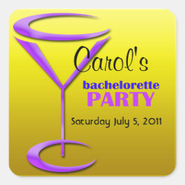 Gepersonaliseerde Bachelorette Party Gift Ideeën Vierkante Sticker