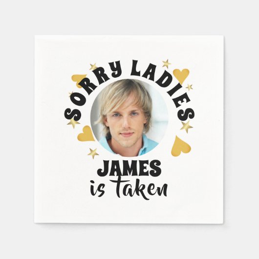 Gepersonaliseerde Bachelorette Party Grooms Gezich Servet (Voorkant)