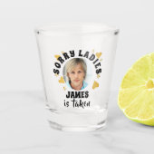Gepersonaliseerde Bachelorette Party Grooms Gezich Shot Glas (Voorkant)