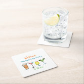 Gepersonaliseerde Bachelorette Party Naam Datum Kartonnen Onderzetters (Insitu)