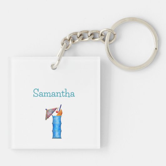 Gepersonaliseerde Bachelorette Party Naam Datum Sleutelhanger (Achterkant)