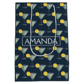 Gepersonaliseerde Bachelorette Party Papier Gift B Medium Cadeauzakje (Achterkant)