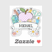 Gepersonaliseerde back-to-school benodigdheden met sticker (Vel)