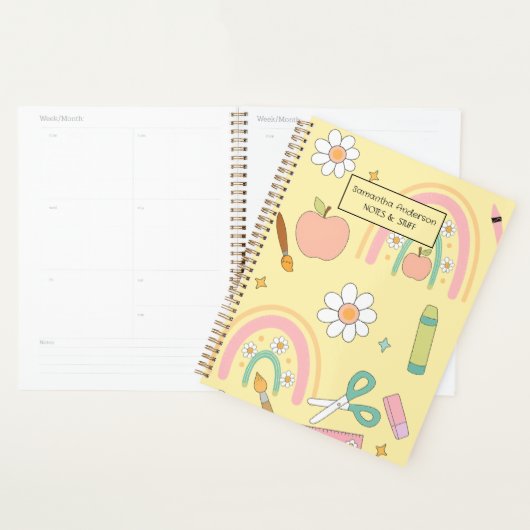 Gepersonaliseerde Back to School Planner voor kind (Display)