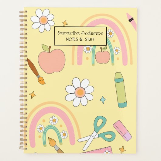 Gepersonaliseerde Back to School Planner voor kind (Voorkant)