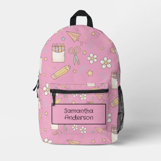 Gepersonaliseerde Back to School rugzak voor kinde (Voorkant)