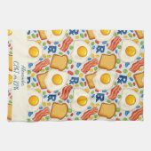 Gepersonaliseerde Bacon & Eggs Apotheek RX Theedoek (Horizontaal)