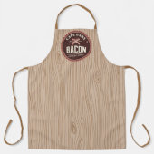 Gepersonaliseerde bacon faux wood kooking grilling schort (Voorkant)