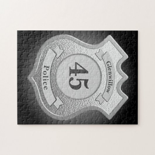 Gepersonaliseerde badge legpuzzel (Horizontaal)