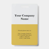 Gepersonaliseerde badge voor bedrijfsmedewerker (Achterkant)