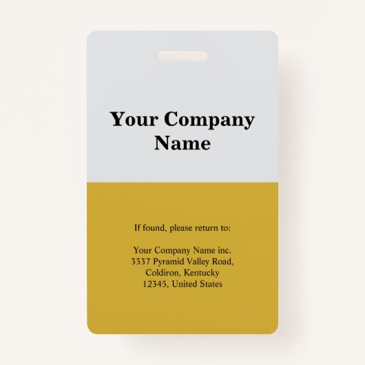 Gepersonaliseerde badge voor bedrijfsmedewerker (Achterkant)