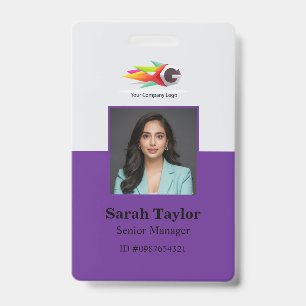 Gepersonaliseerde badge voor bedrijfsmedewerker