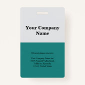 Gepersonaliseerde badge voor bedrijfsmedewerker (Achterkant)