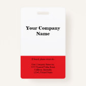 Gepersonaliseerde badge voor bedrijfsmedewerker (Achterkant)