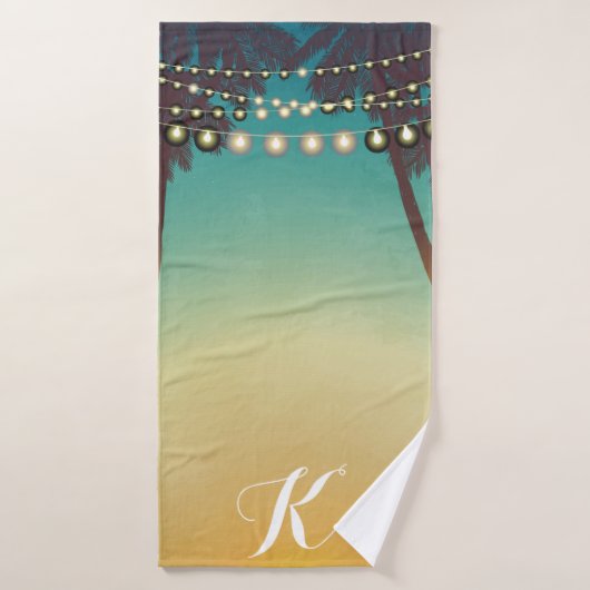 Gepersonaliseerde Badhanddoek Strand Sunset Palm T (Badhanddoek)