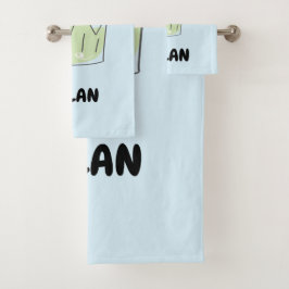 Gepersonaliseerde Badhanddoeken & Washandset voor Bad Handdoek