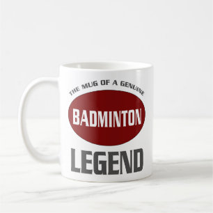 Gepersonaliseerde Badminton Legend Gift Koffiemok