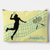 Gepersonaliseerde badminton lover's accessoire tas (Achterkant)