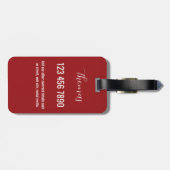Gepersonaliseerde bagagelabel (Achterkant horizontaal)