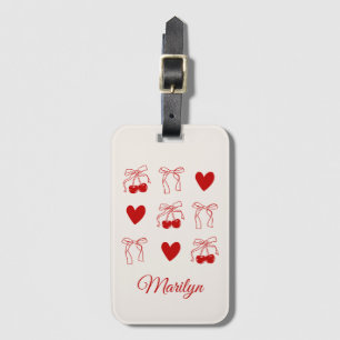 Gepersonaliseerde Bagagelabel Gift Cherry Bachelor