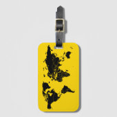 Gepersonaliseerde bagagelabel met geografische kaa (Voorkant (verticaal))