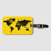 Gepersonaliseerde bagagelabel met geografische kaa (Voorkant (horizontaal))