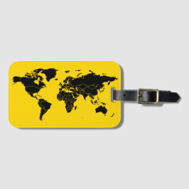 Gepersonaliseerde bagagelabel met geografische kaa