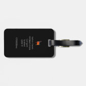 Gepersonaliseerde bagagelabel met rode hertenbok (Achterkant horizontaal)