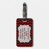 Gepersonaliseerde Bagagelabel schedel Roos Gotisch (Achterkant verticaal)