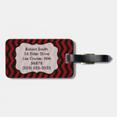 Gepersonaliseerde Bagagelabel schedel Roos Gotisch (Achterkant horizontaal)