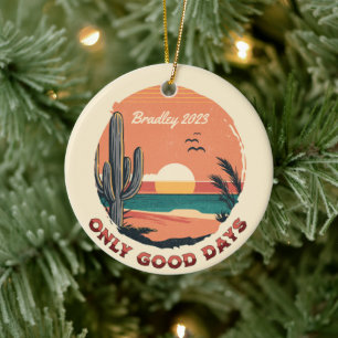 Gepersonaliseerde Baja Beach Kerstvakantie Keramisch Ornament