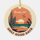 Gepersonaliseerde Baja Beach Kerstvakantie Keramisch Ornament (Voorkant)