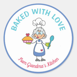 Gepersonaliseerde baketiketten ronde sticker