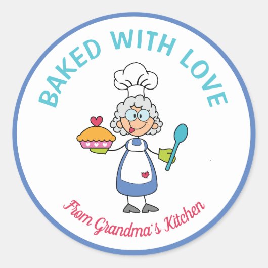 Gepersonaliseerde baketiketten ronde sticker (Voorkant)