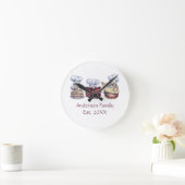 Gepersonaliseerde Baking Gnomen Gift for Couple Ronde Klok (Huis)