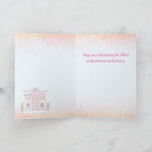 Gepersonaliseerde bakkerij Happy Birthday Pink Gli Kaart (Binnen)