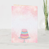 Gepersonaliseerde bakkerij Happy Birthday Pink Gli Kaart (Achterkant)