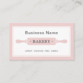 Gepersonaliseerde Bakkerij Roze Visitekaartje (Voorkant)