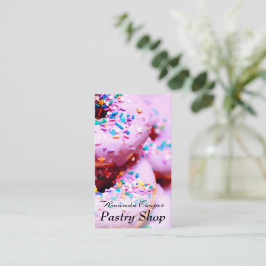 Gepersonaliseerde bakkerij visitekaartje (Staand voorkant)