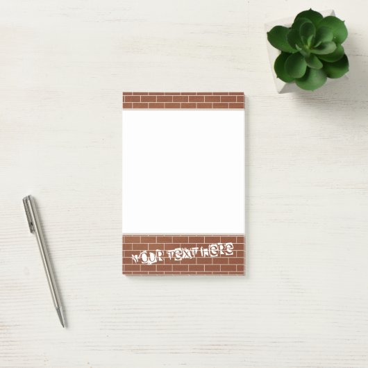 Gepersonaliseerde bakstenen muur Post-it® notes (Kantoor)