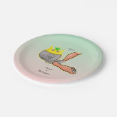 Gepersonaliseerde bal en ketting bruiloft gunst papieren bordje (Gekanteld)