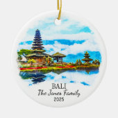 Gepersonaliseerde Bali Ornament, Bali Gift Keramisch Ornament (Voorkant)